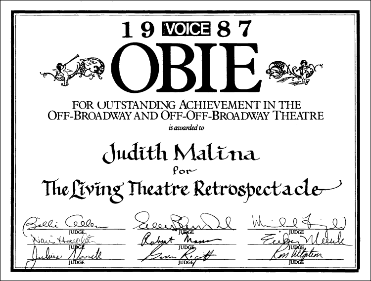 1986 retrospectacle obie