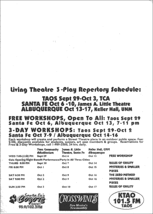 1993-new mexico tour postcard 2