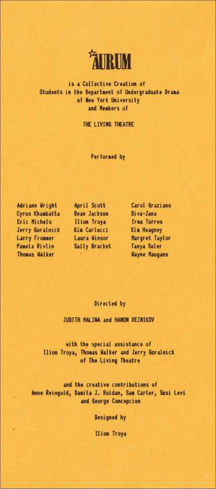 1987 aurum program-b