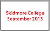 Skidmore College September 2013